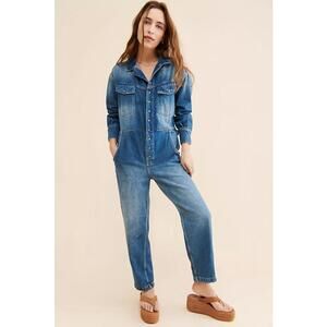 We the Free Townes Blue Denim Coverall Size M